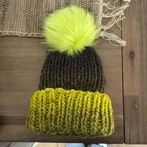 Hand knit wool hat